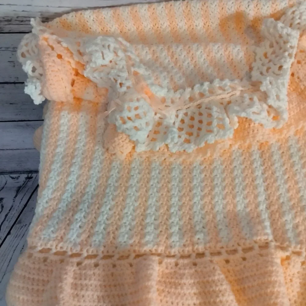 Never used.  ( my mom) homemade baby 🐥 blanket